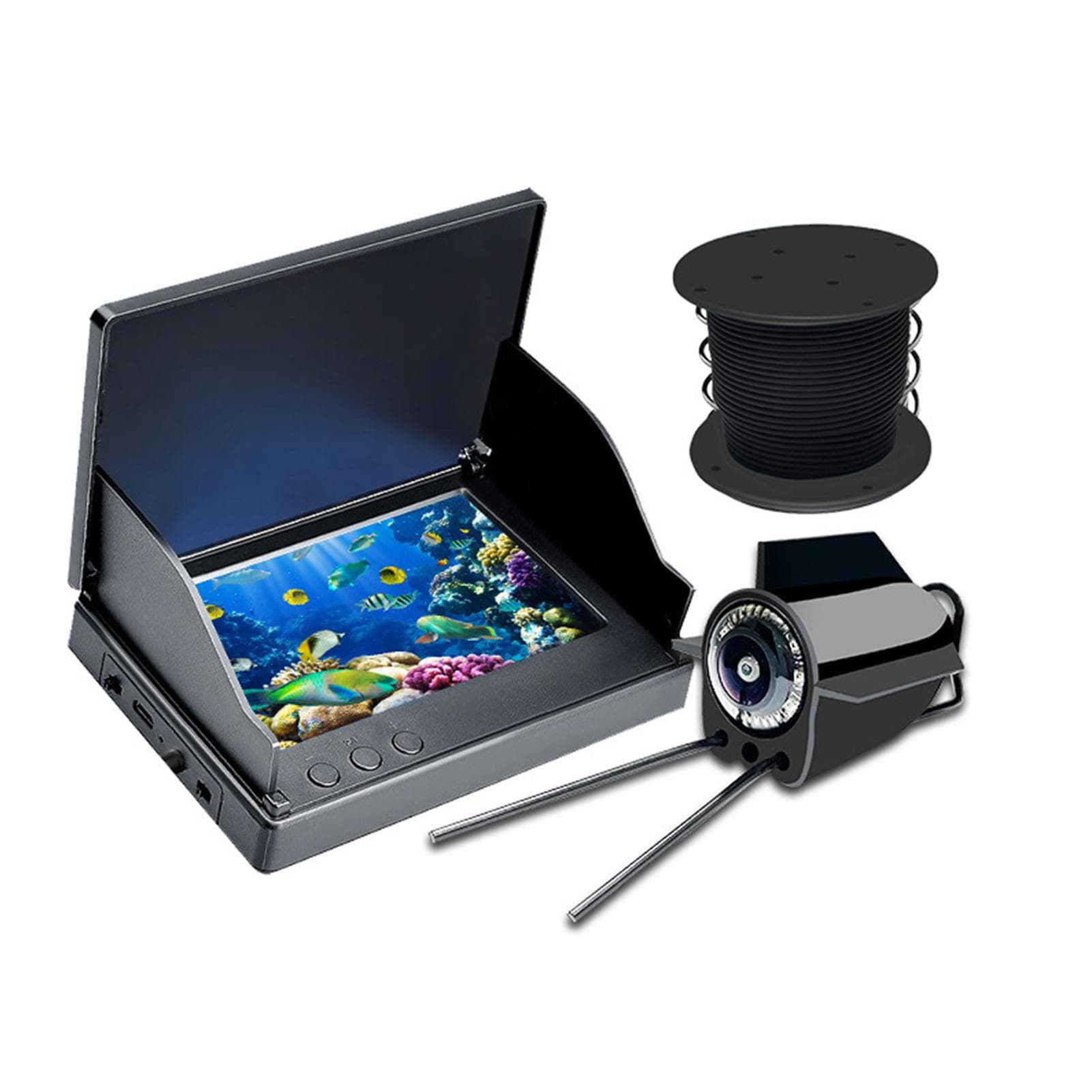 Underwater Fish Finder 4.3 IPS Screen Night Vision 220 degrees Wide Angle 500W Pixel High Clear Camera
