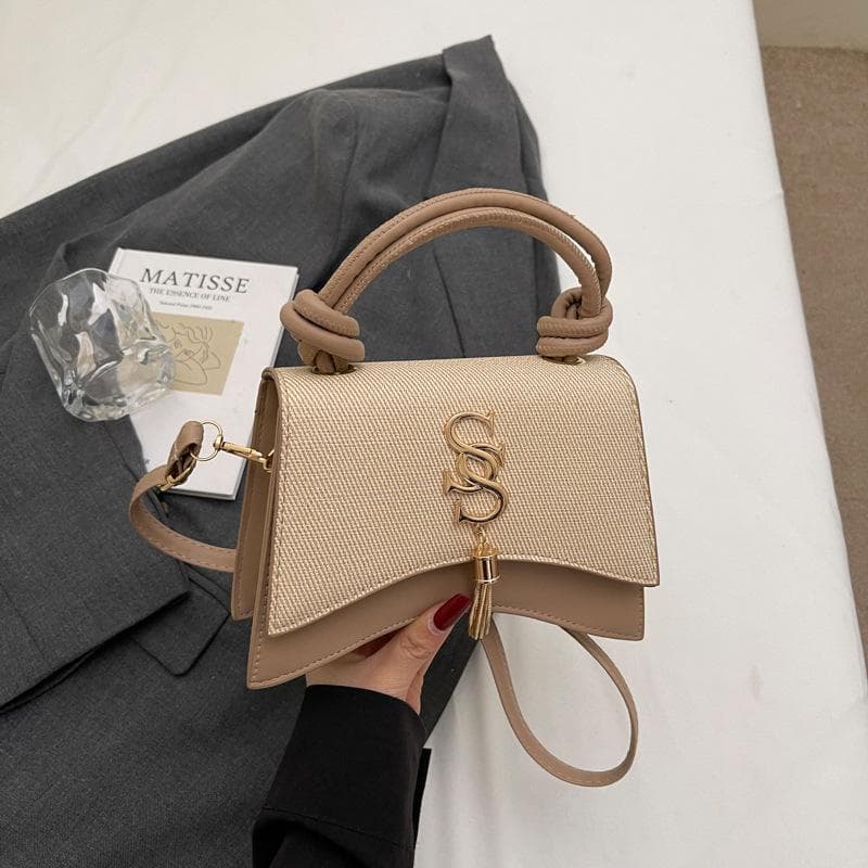 New casual fashion trend bag small bag retro underarm shoulder oblique span bag solid color bag chain bag khaki