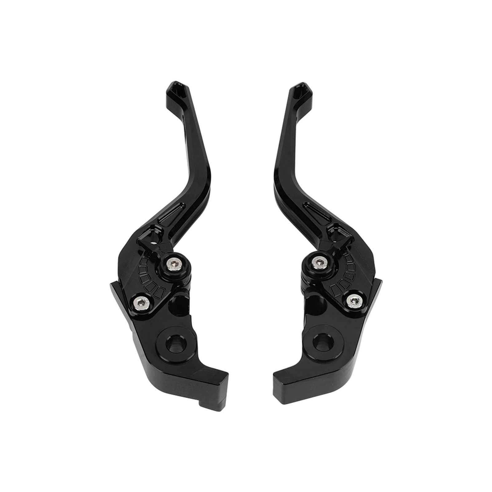 2pcs Brake Clutch Lever Set Extendable Adjustable CNC Aluminum Alloy Replacement for DUCATI black