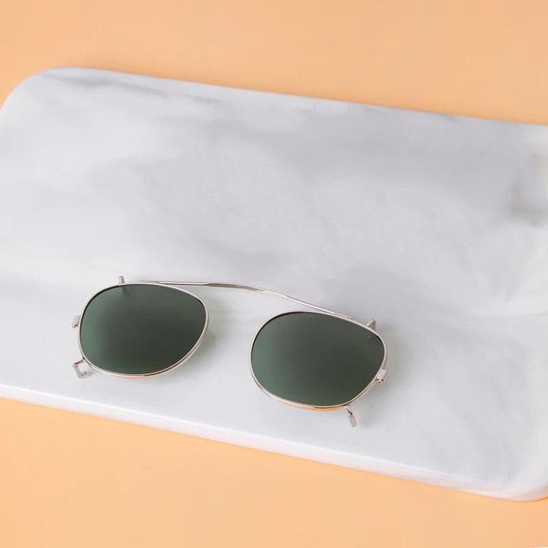 Classic Vintage Clip on Sunglasses Men Women Luxury Brand Designer Retro Removable Flip Glasses SZ1106M