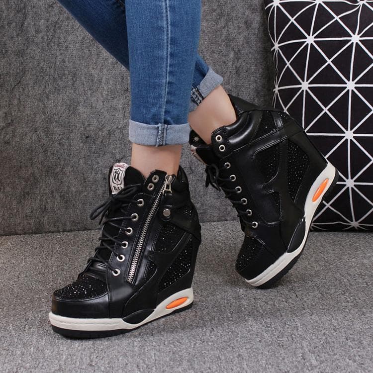 Fashion Shoes Womens Sneakers with Platform Woman Shoe Luxury Wedge Heel Basket Autumn Winter Thick Fashion High Casual Running Low help 38