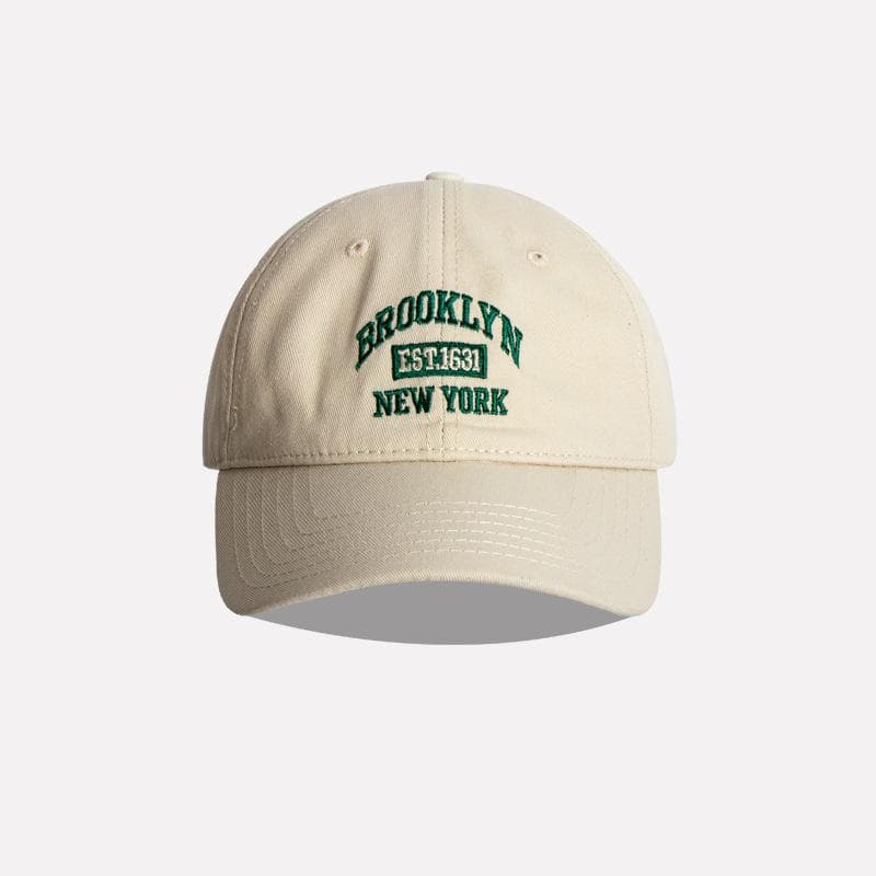 Soft Cotton Letter Embroidered Baseball Cap For Women Men Casual Outdoor Sports Curved Brim Visor Hats Unisex Hip Hop Dad Caps beige