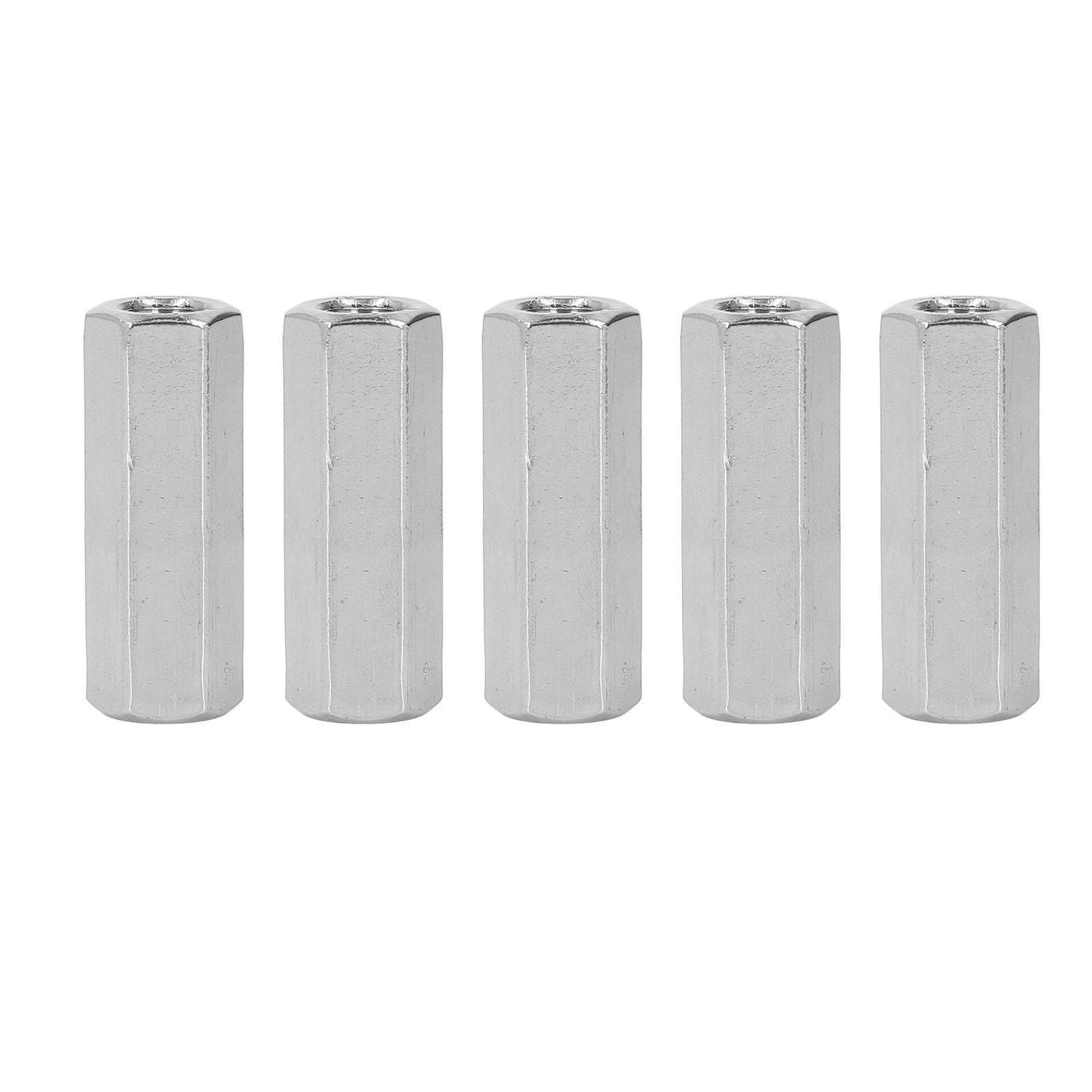 5Pcs Hex Coupling Nut 304 Stainless Steel Easy Assembly M10 Connector Nut for Bolts Studs