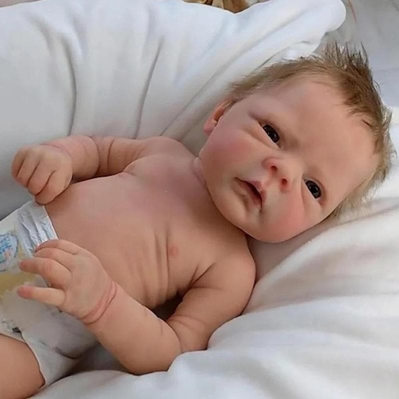 46CM Reborn Baby Doll Lifelike Soft Touch Cuddly Newborn Baby Doll Patting 3D Skin Reborn Baby Dolls Toys Girl