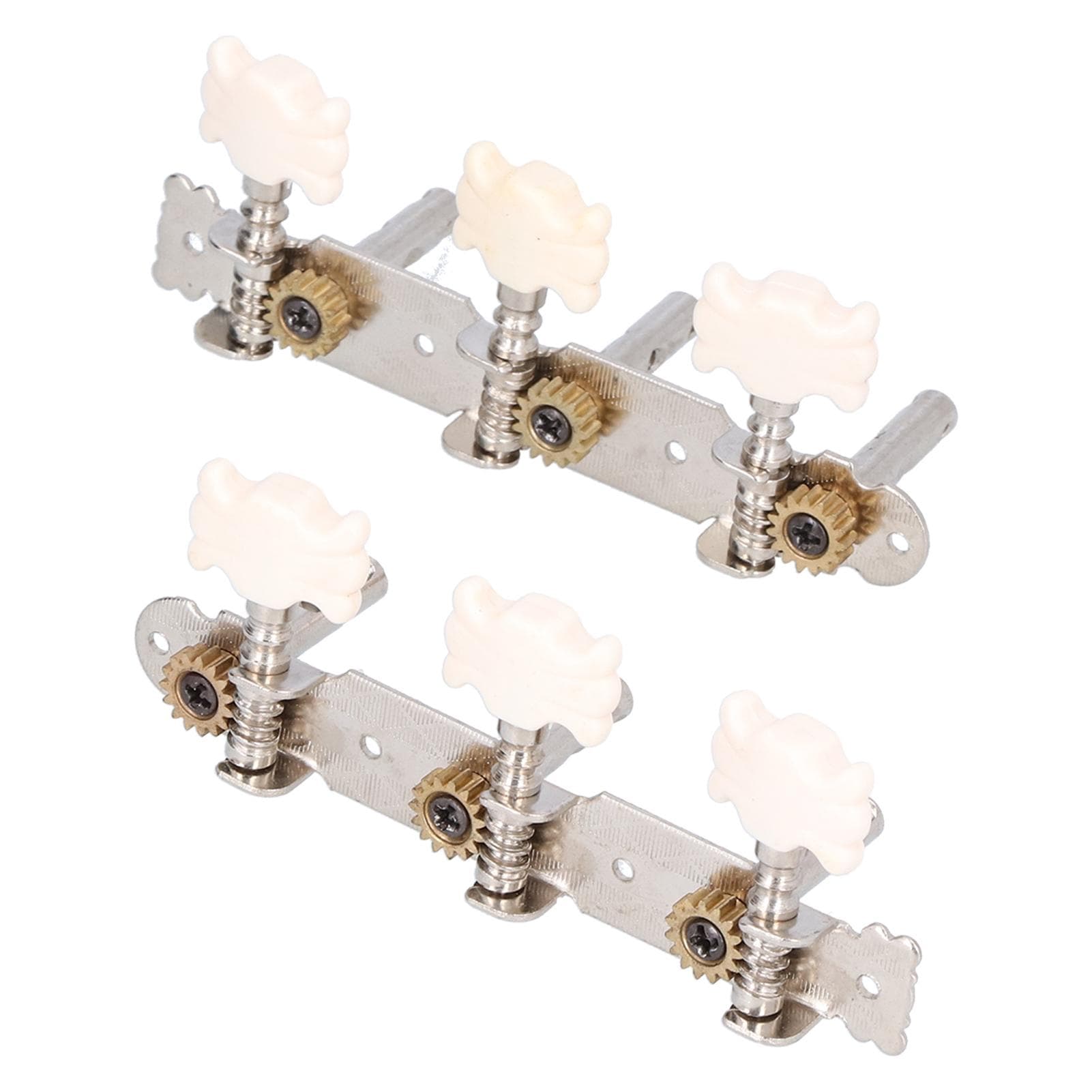 Guitar Tuning Pegs Machine Heads Chrome Plated Dual Holes Left Right 3in Line Tuners for Classical