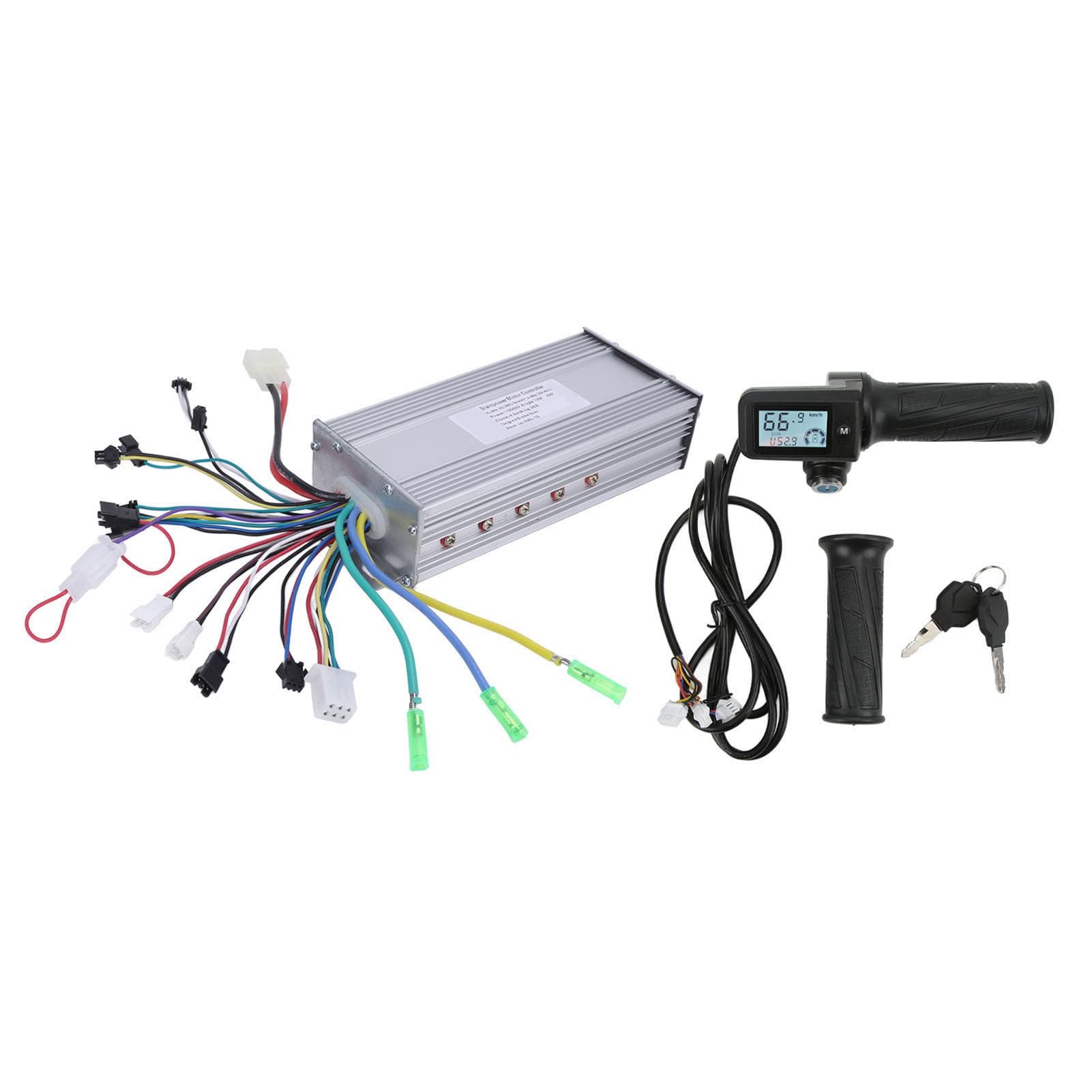 1000W 36V 48V Brushless Speed Motor Controller LCD Display Throttle with Lock for Electric Bike