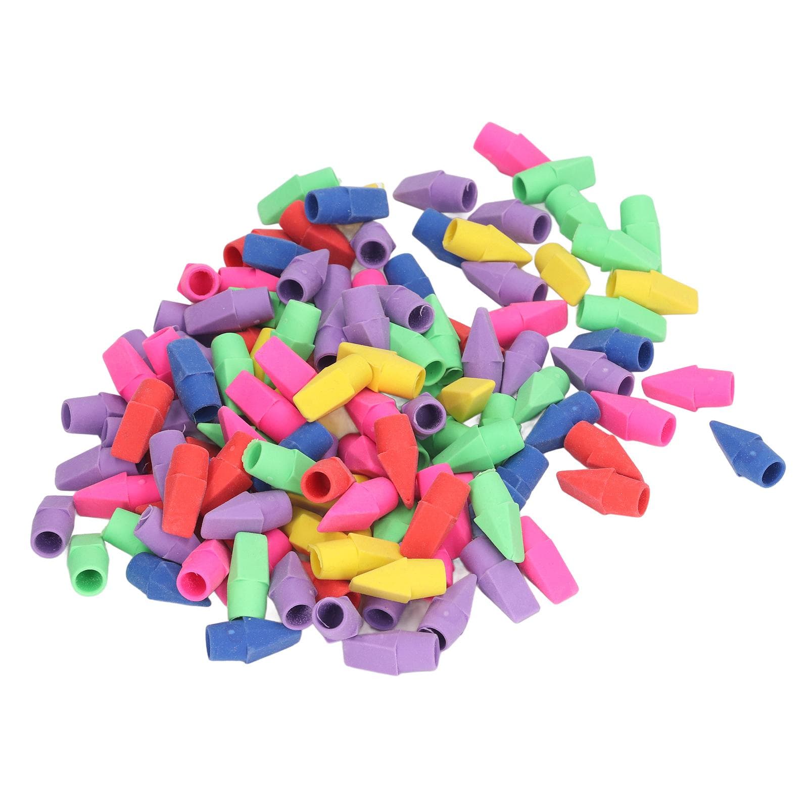 200Pcs Pencil Top Eraser Pencil Eraser Topper Wedge Design Stationery for Office Kids