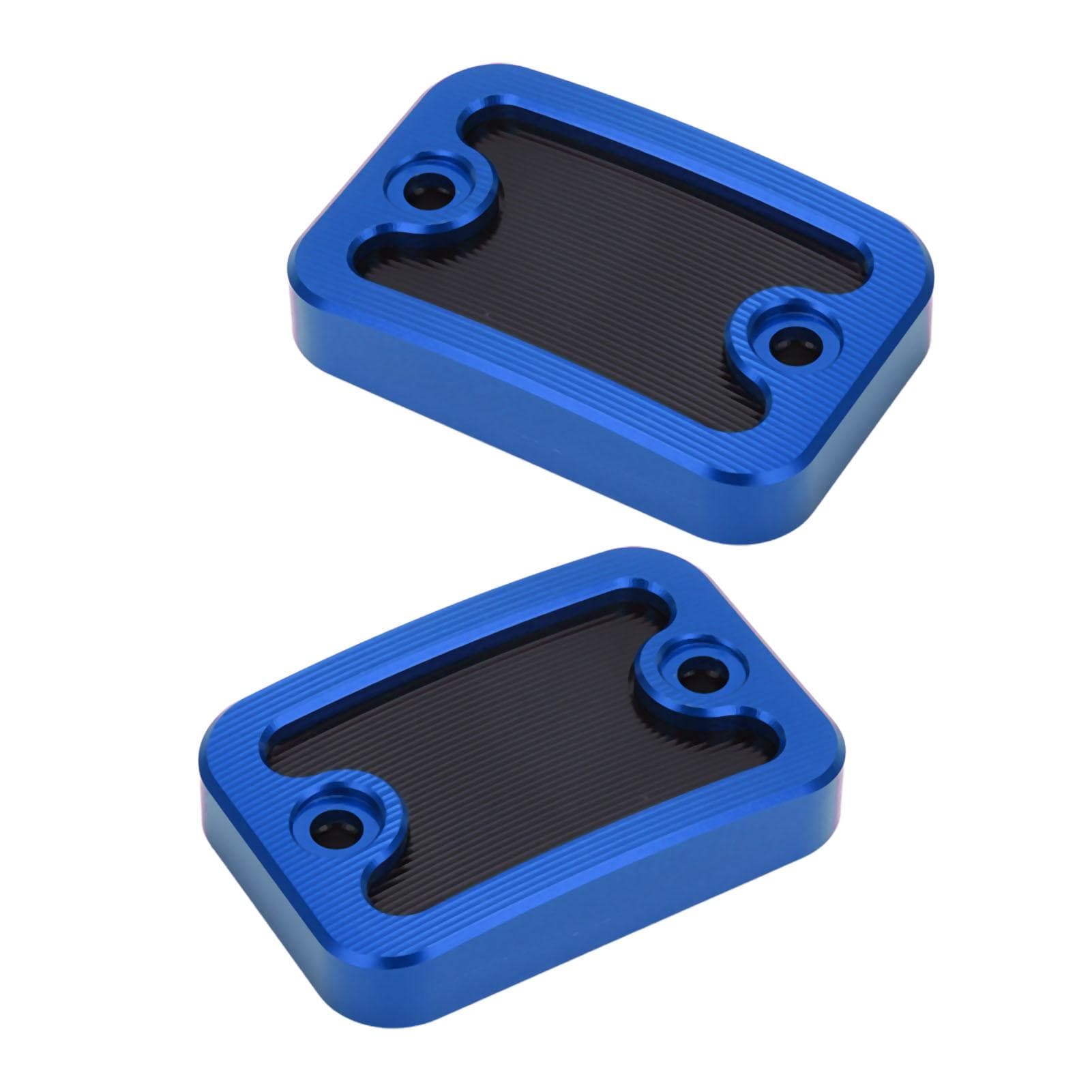 2pcs Front Brake Fluid Reservoir Cover Left Right Billet Aluminum Replacement for NMAX155 NMAX125 blue