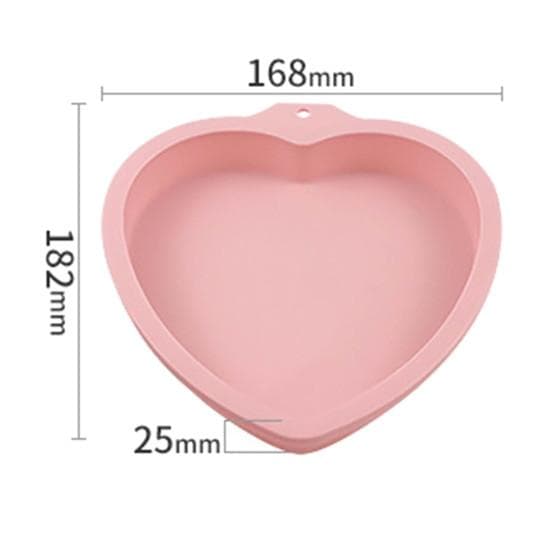45085 inch Shape Reusable Round Love Heart Mousse Silicone Cake Mold Baking 6inch Hearts pink