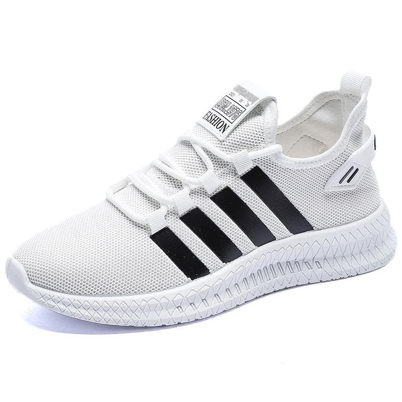 Summer New Couple Flying Woven Sports Shoes Round Toe Non-slip Breathable Casual Shoes Small White Shoes Training Shoes 40