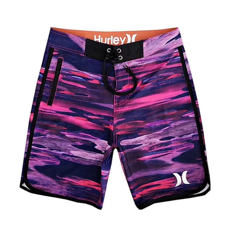 Men's Quick-Dry Elastic Beach Surf Shorts - Muscle Fit for Bodybuilding & Competition 28