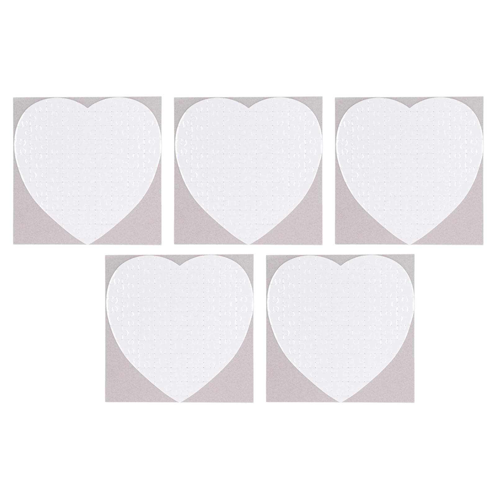 5 Sets Heat Transfer Puzzle DIY Heat Press Blank Sublimation Jigsaw Heart Shape A4 19x19cm 75Pcs