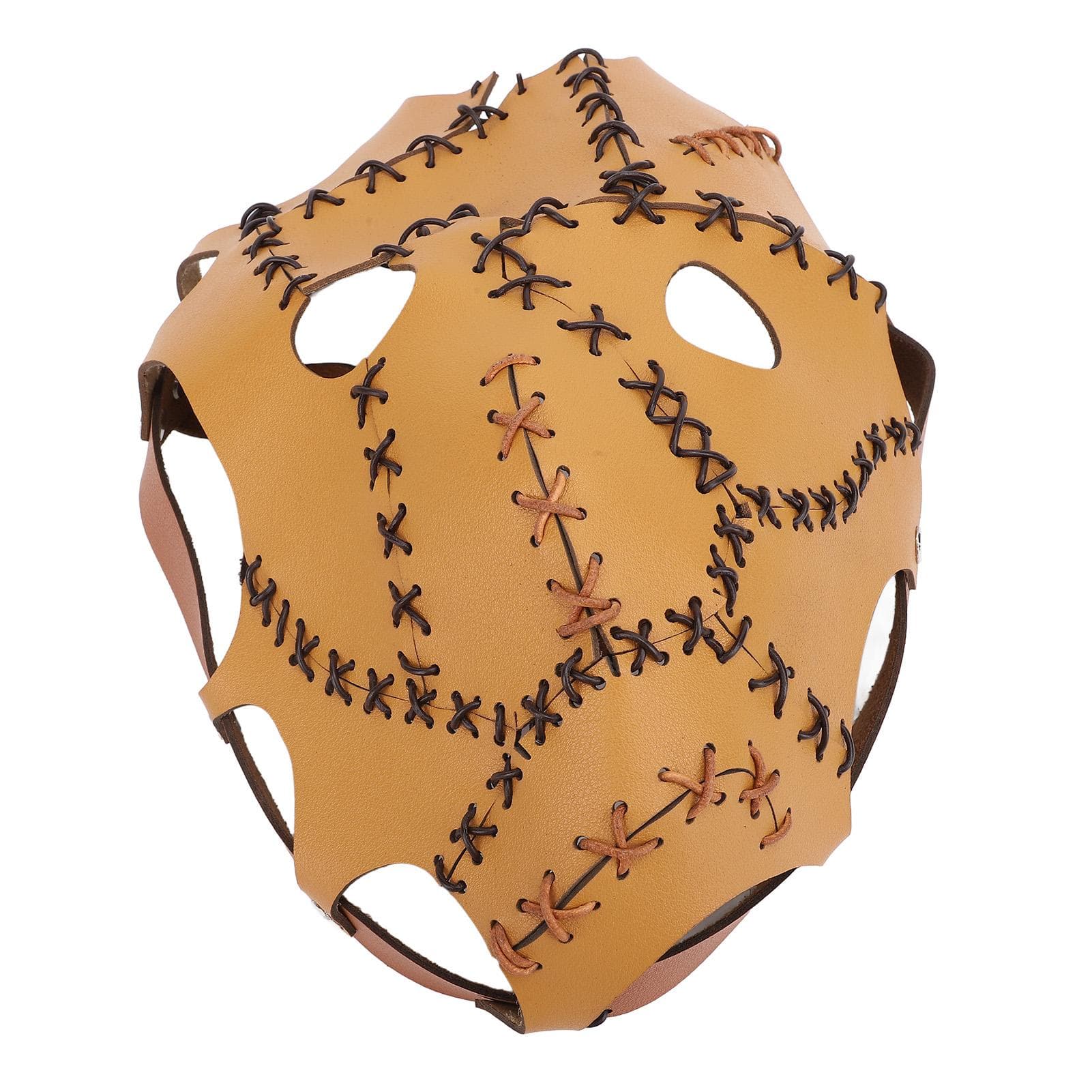 Hallowmas Scary Face Cover Innovative Fun Hand Crafted Safe Breathable PU Leather Face Cover for