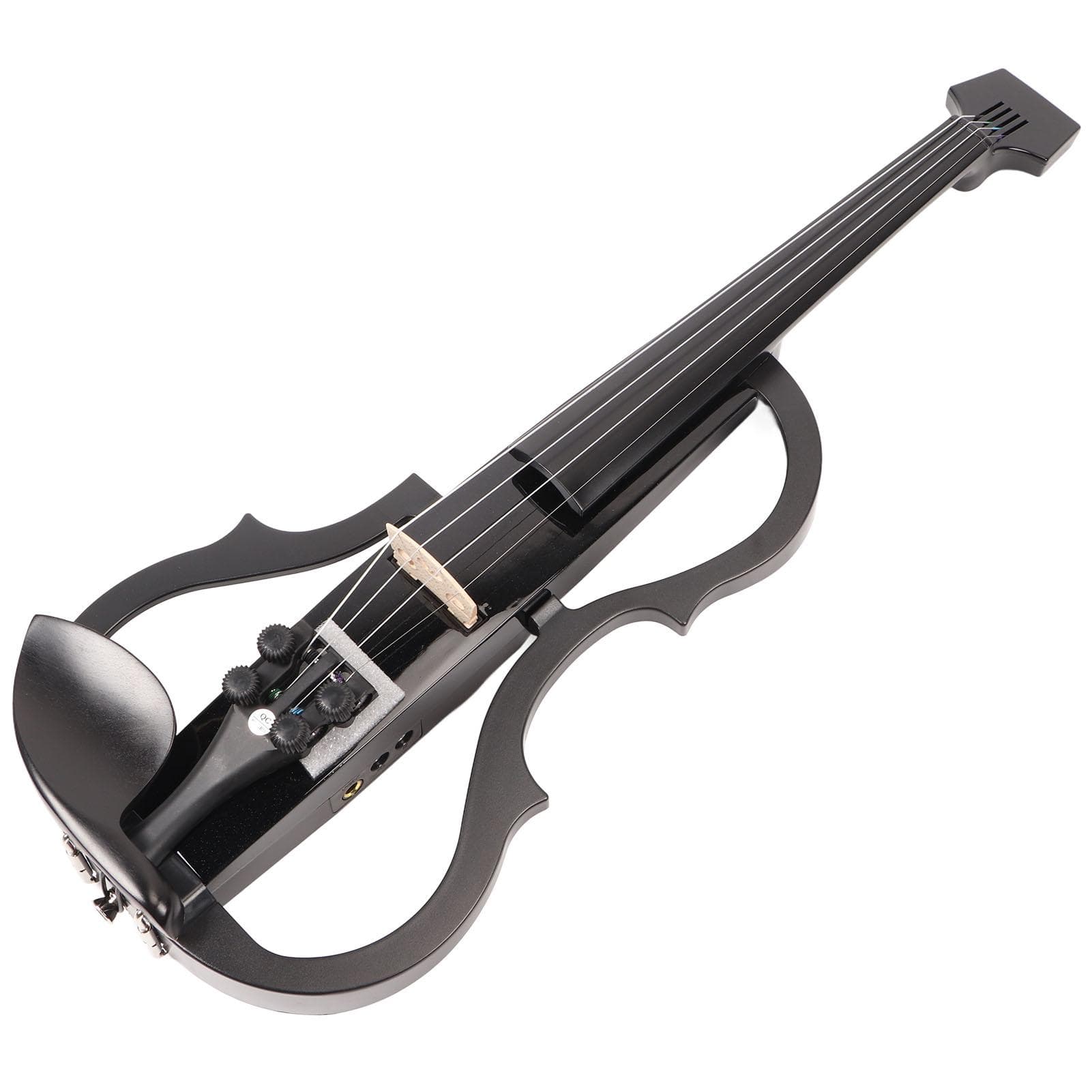 44 Electric Silent Violin Built in Pickup Carbon Fiber Maple Wood Mute Violin for Adults and