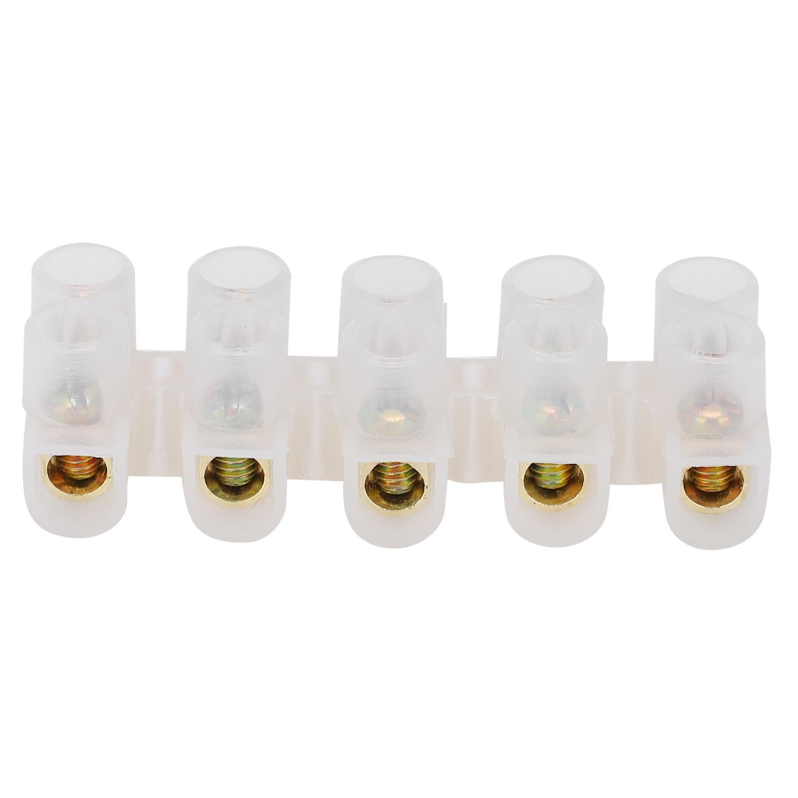 20Pcs Terminal Block ThroughType FlameRetardant Industrial Wire Connector Supplies 20A(5in5out )