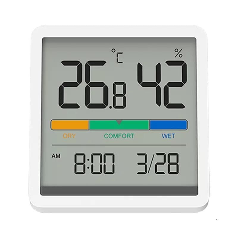 New Xiaomi Miiiw Mute Temperature Humidity Clock Home Indoor High-Precision Baby Room C/F Temperature Monitor 3.34inch Huge LCD green