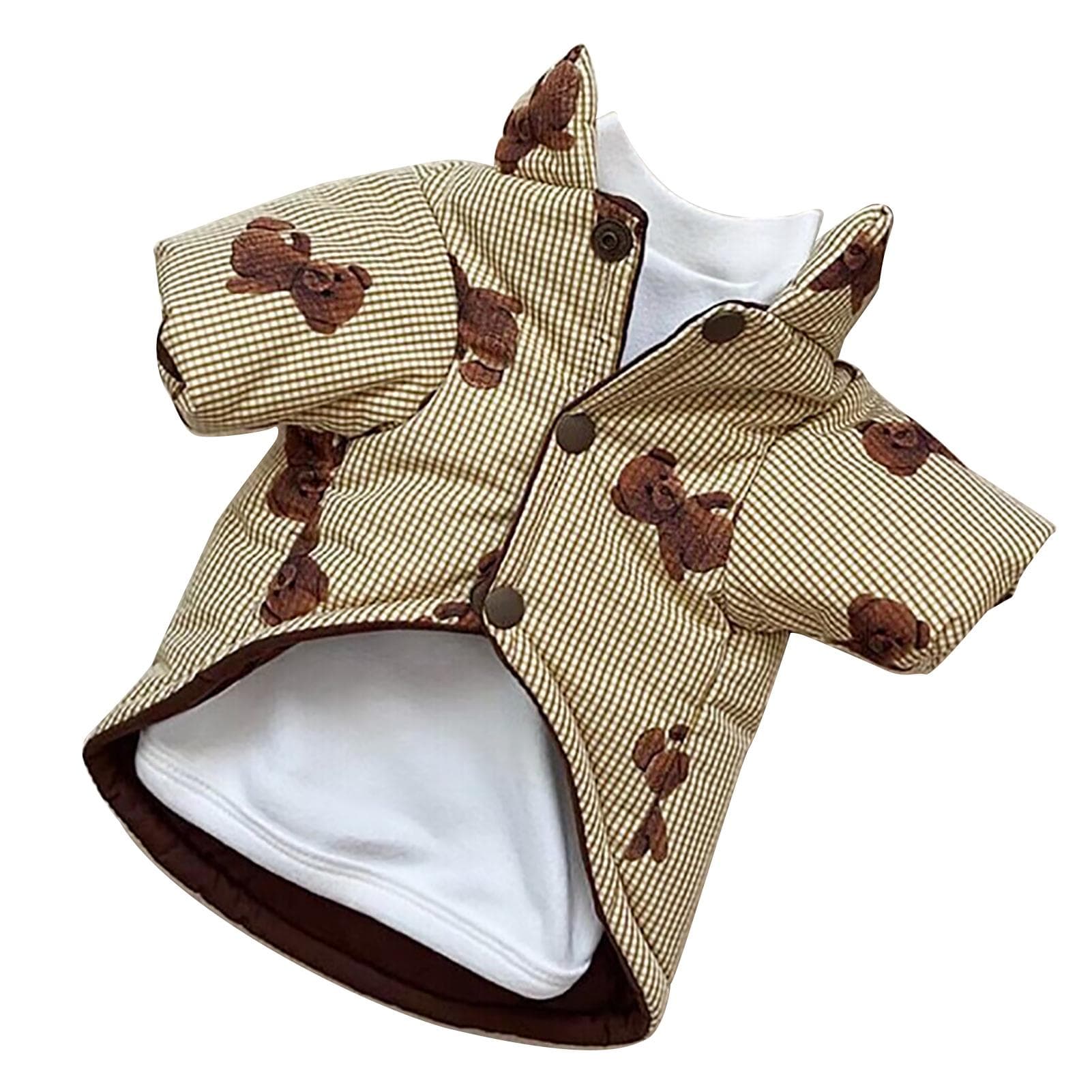 Dog Winter Coat Multipurpose Sylish Cute Print Warm Windproof Pet Winter Clothes for Dogs Puppies M(for 4-6.5kg) yellow