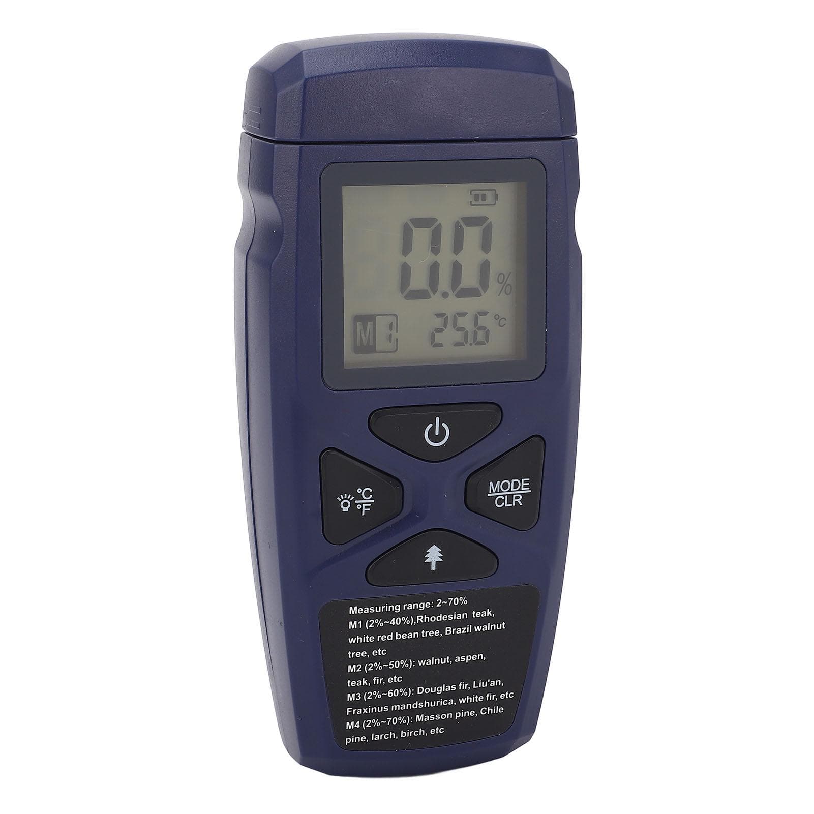 Digital Dampness Meter Backlit Screen Multifunctional Data Storage Dampness Sensor for Wood Wall