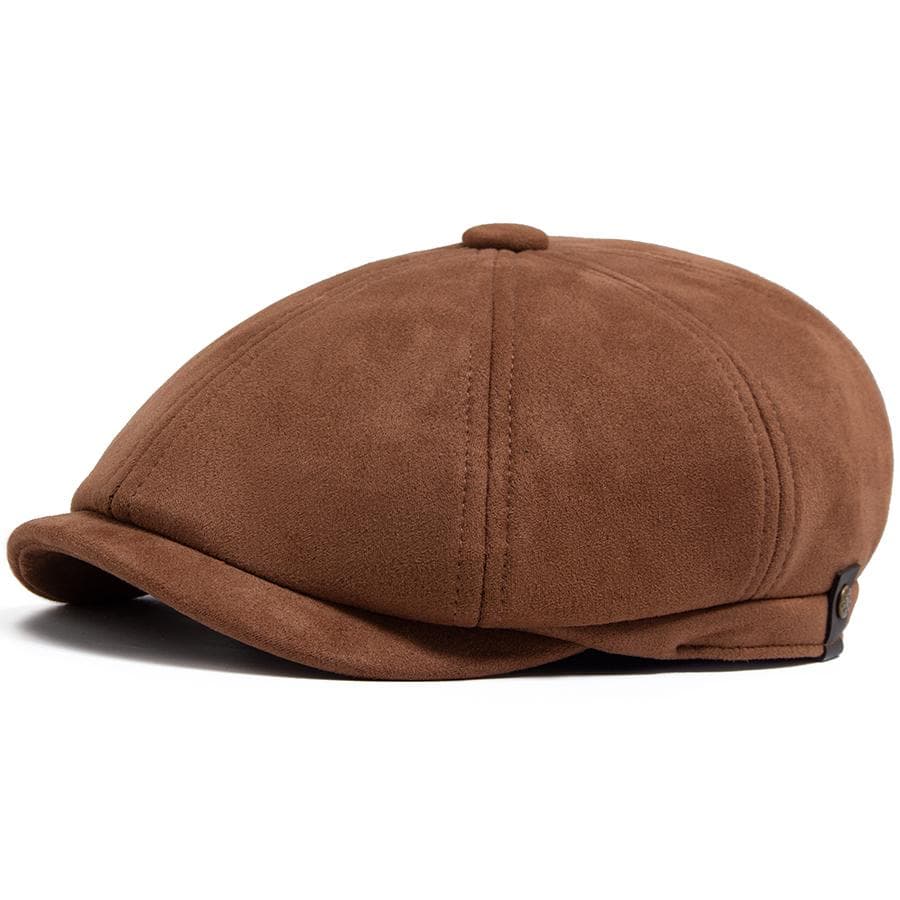 New Suede Newsboy Cap Autumn Winter Berets Retro Fashion Men Women Hats Casual Vintage Flat Caps For 55-59cm Head Circum Ference camel