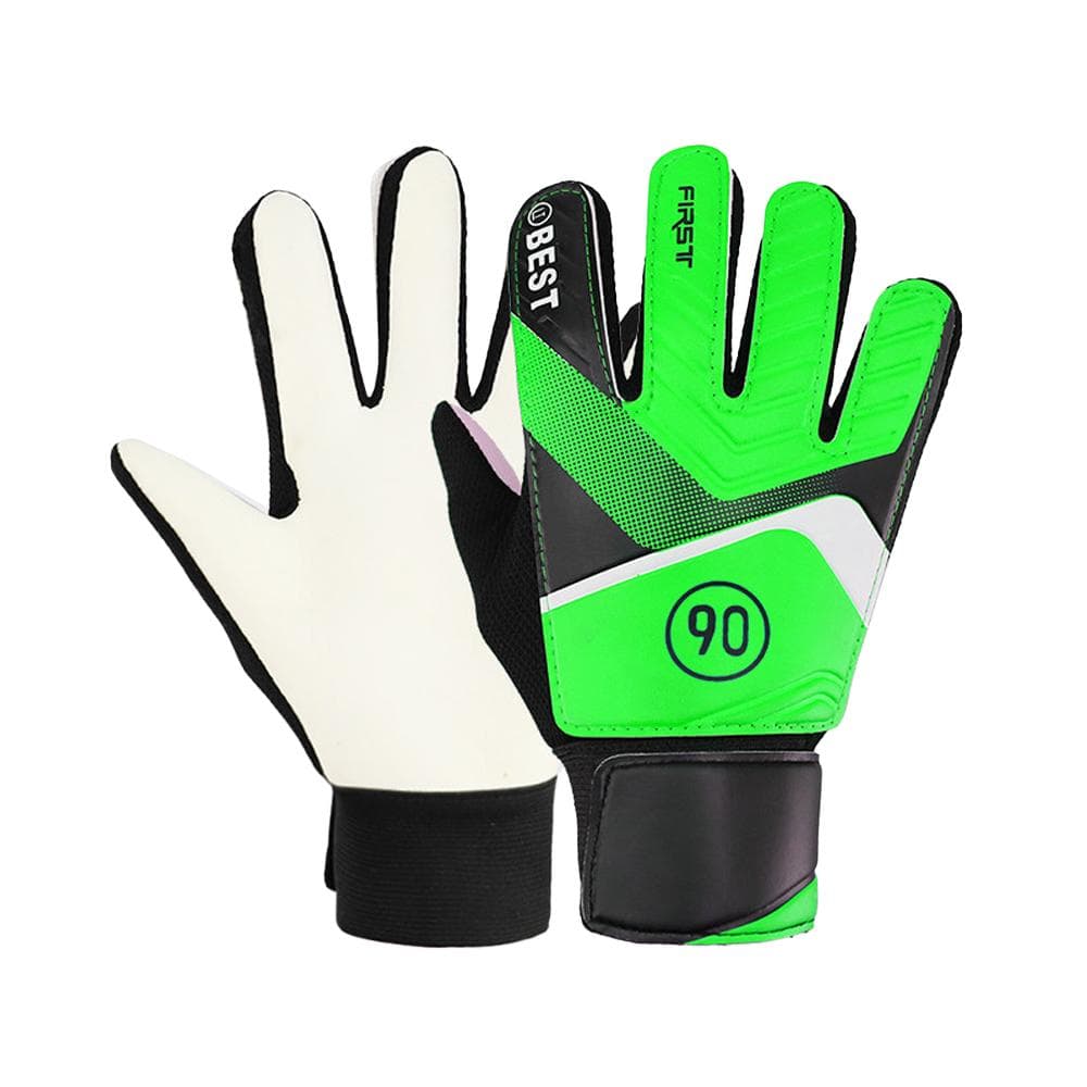 Youth Padded Football Gloves Flexible Impact Protect Soccer Goalie Goalkeeper Gloves for Kids Boys 5 green