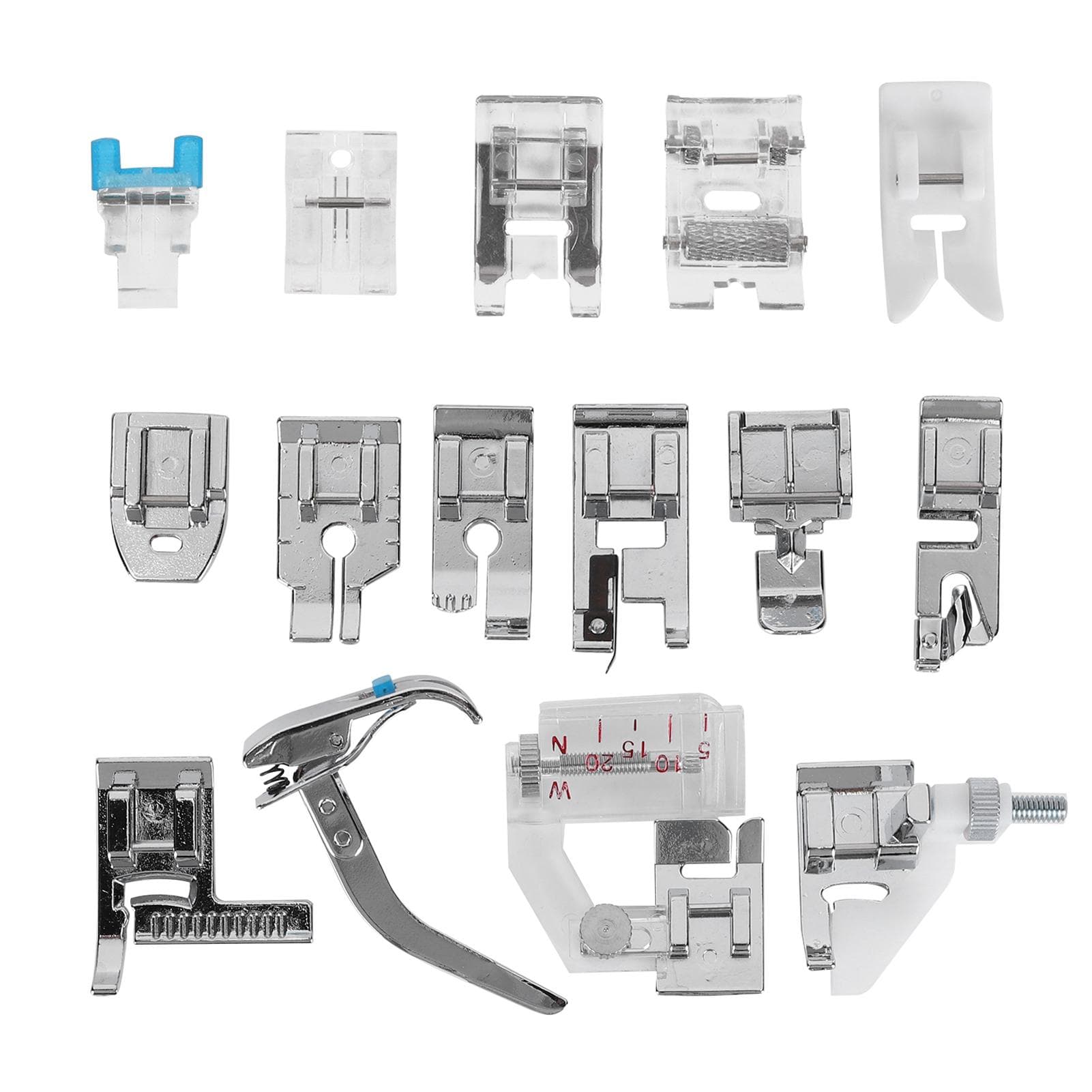 15Pcs Presser Foot Multifunction Household Sewing Machine Tool Kit Accessory Supplies