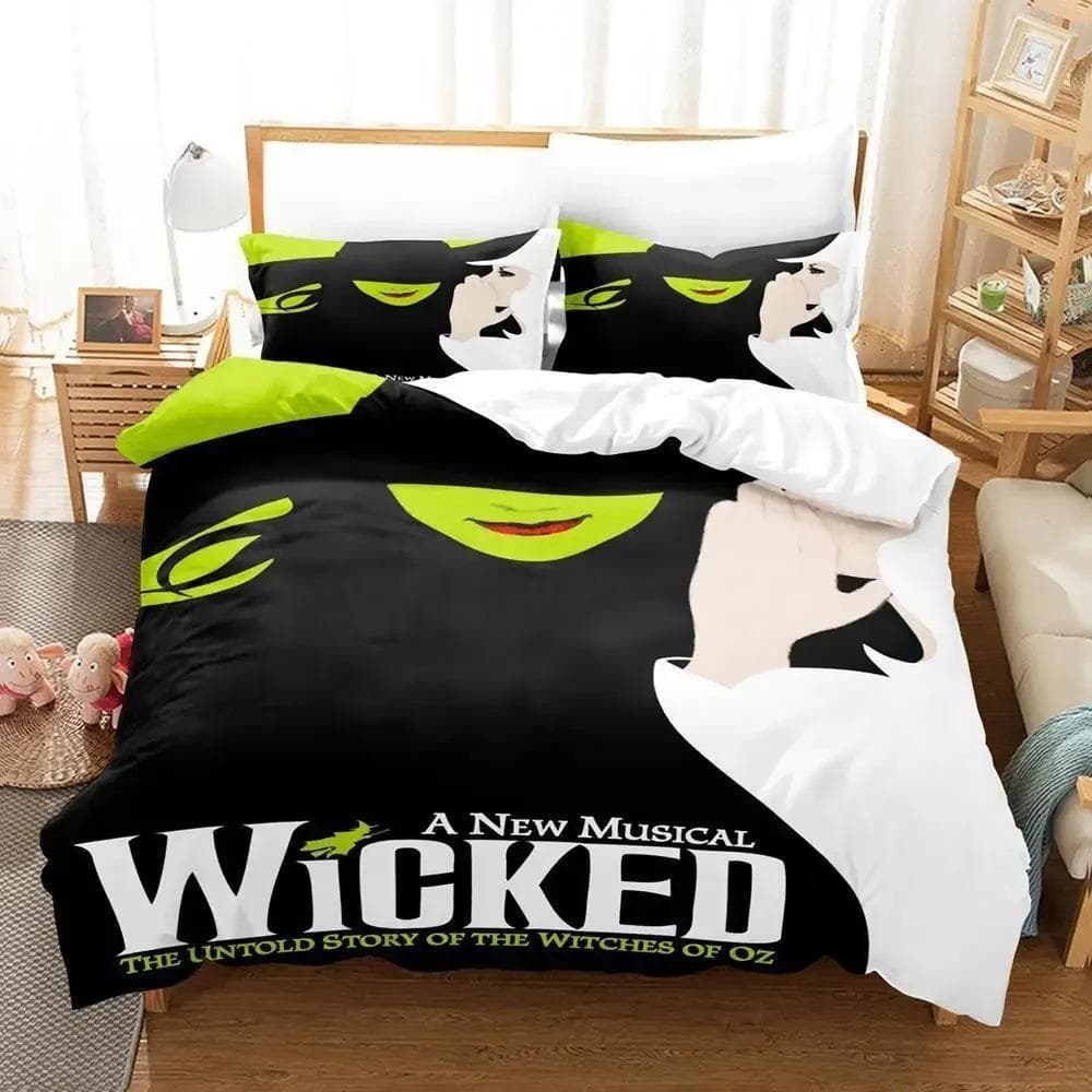 Wicked Musical Broadway Drama Bedding Set Single Twin Full Queen King Size Bed Set Aldult Kid Bedroom Duvetcover Sets 3D Print 70x133cm 2pcs