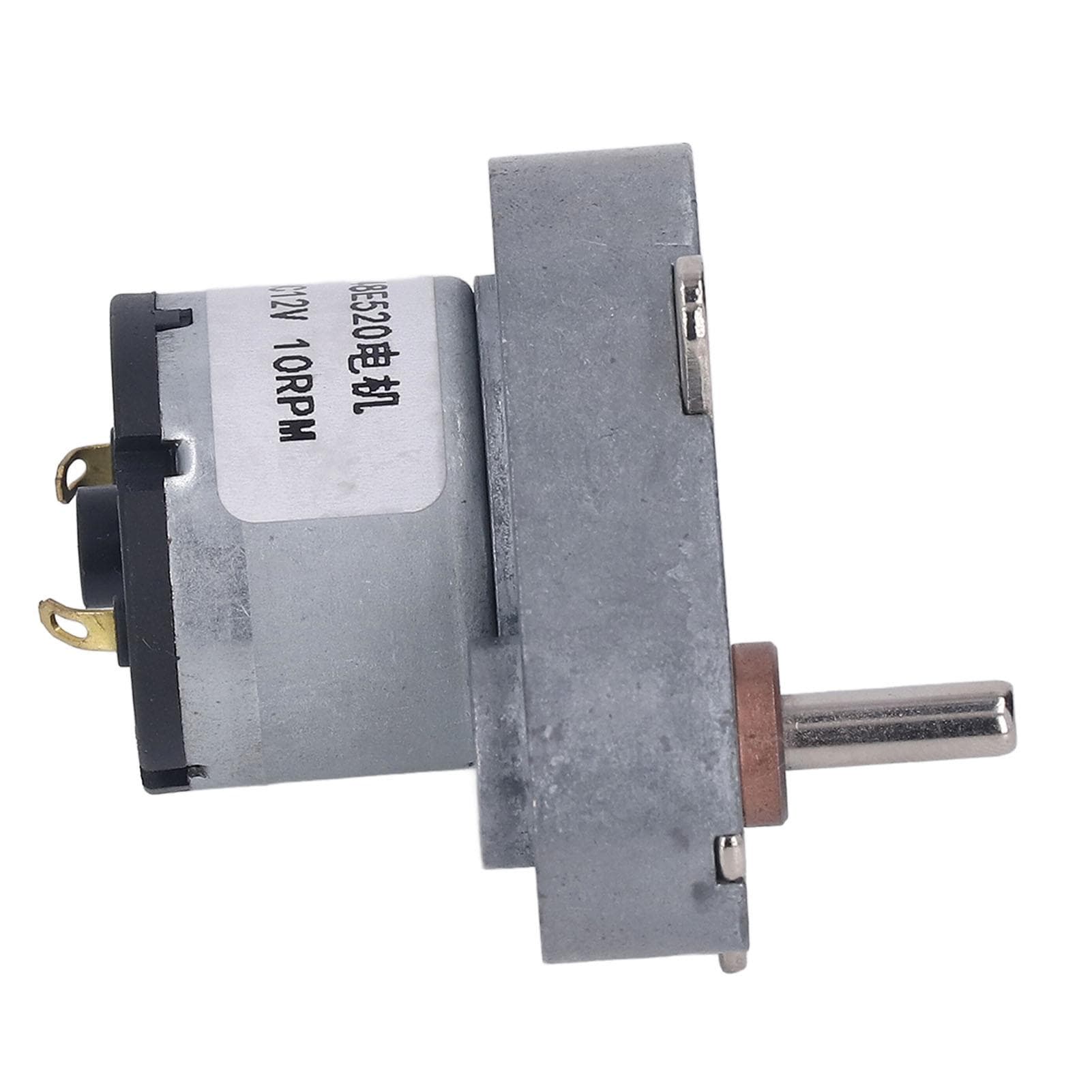 DC Gear Motor 10RPM Aluminum Brass Eccentric Output Shaft Strong Bearing Speed Reduction Motor