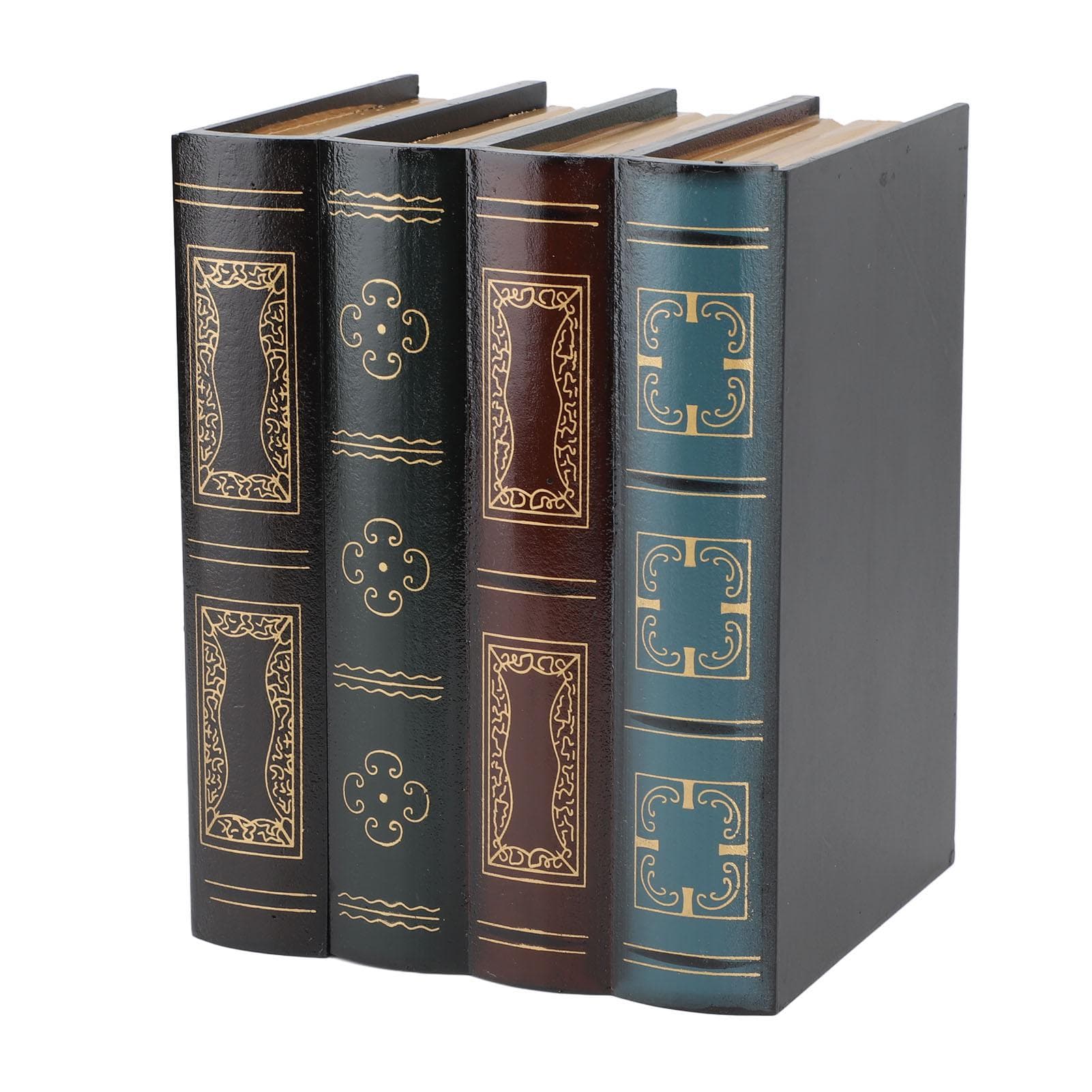 Book Shape Storage Box Antique Vintage Density Board Versatile Fake Book Decoration for Cafe Book