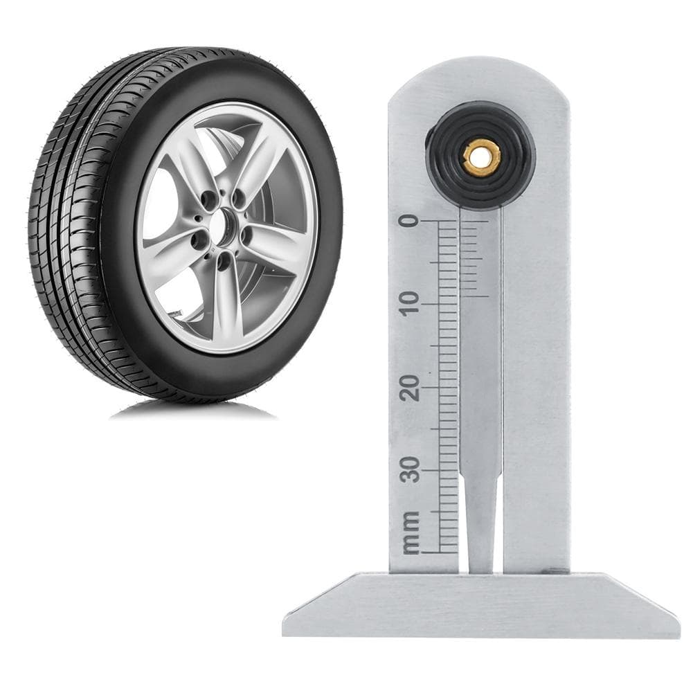 Tire Tread Depth Gauge Meter Stainless Steel Vernier Caliper Measuring Tool 030mm