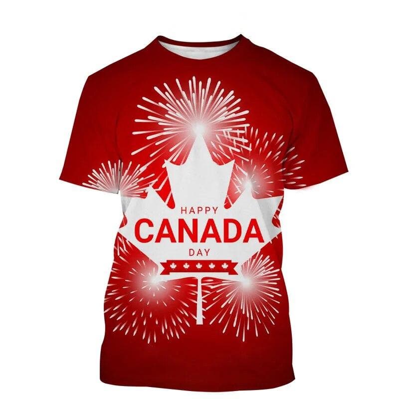 Canada Beaver T Shirt Canadian Flag Maple Leaf 3D Print Streetwear Man Woman O-Neck T-shirts Harajuku Tees Tops Kids Clothing XS