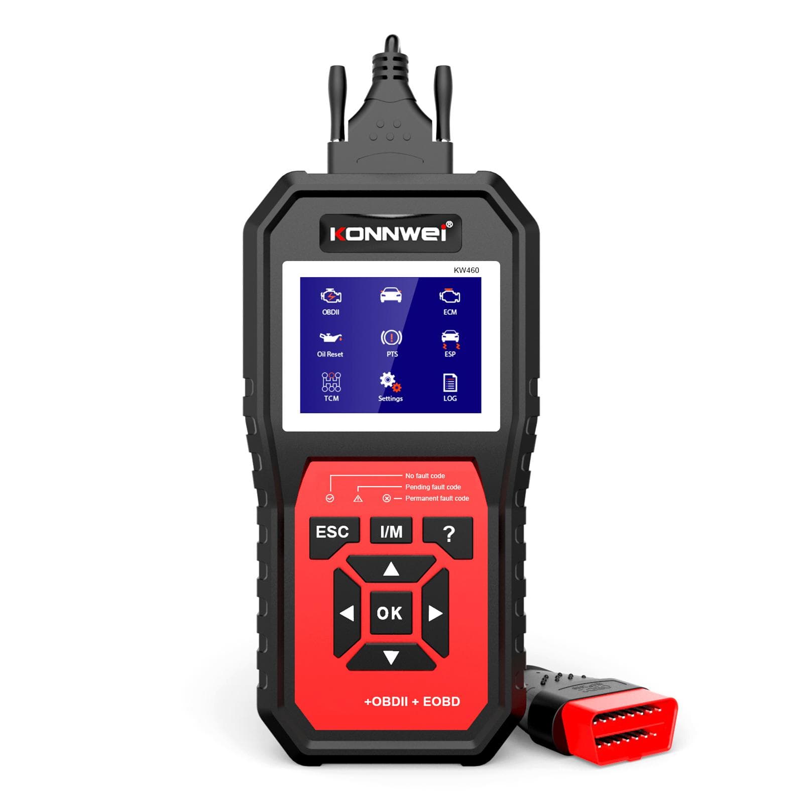 KONNWEI KW460 All System OBD Scanner Diagnostic Tool with 11 Special Function Battery Matching, black