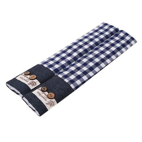 Soft Cloth Refrigerator Door Handle Anti-static Keep Handle Clean Kitchen Appliance Protector Handle Cover blue