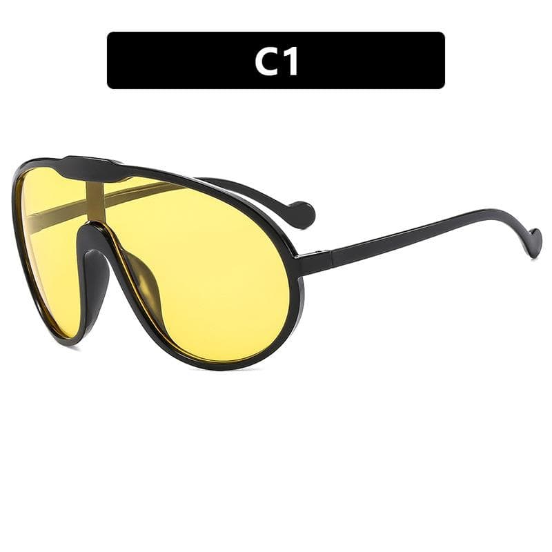 1PC black plastic frame trendy outdoor essential glasses for women street fashion shopping must have