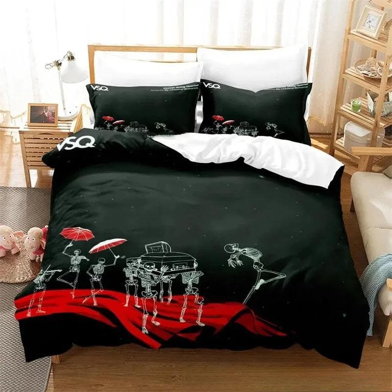 3D Printed My Chemical Romance Bedding Sets exquisite bed supplies set duvet cover bed comforter set luxury birthday gift EU Single 135x200cm