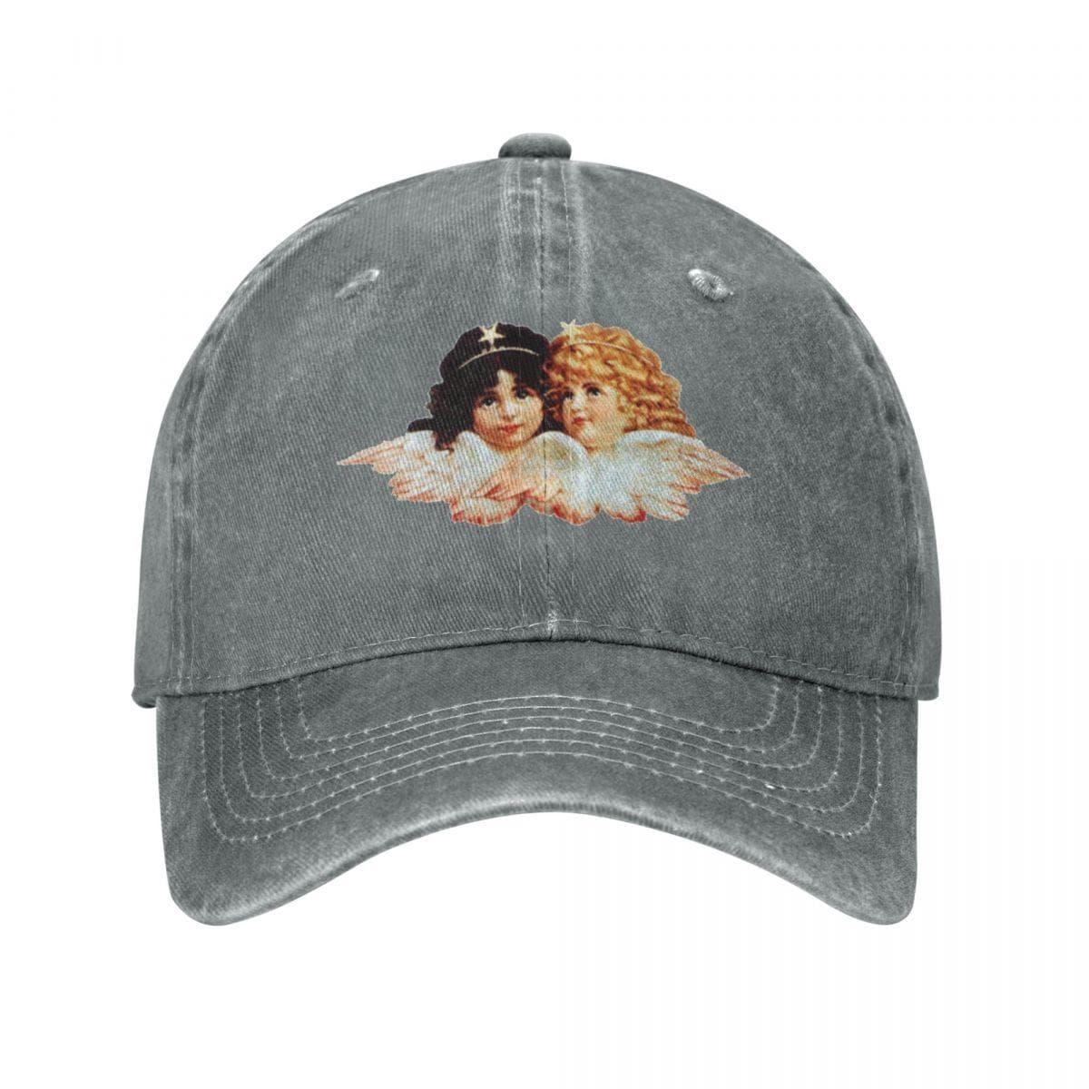 Fiorucci Cherubs Unisex Women Baseball Cap Distressed Washed Hats Cap Classic Outdoor Workouts Snapback Cap One Size