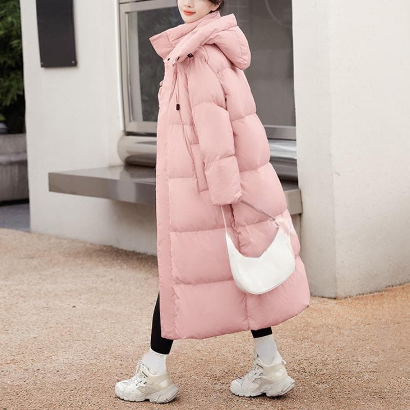 Parka Women Winter Coat Long Your Ankle Female Long Over-the-knee Winter Coat 2023 New Han Down 8829YLD XL pink