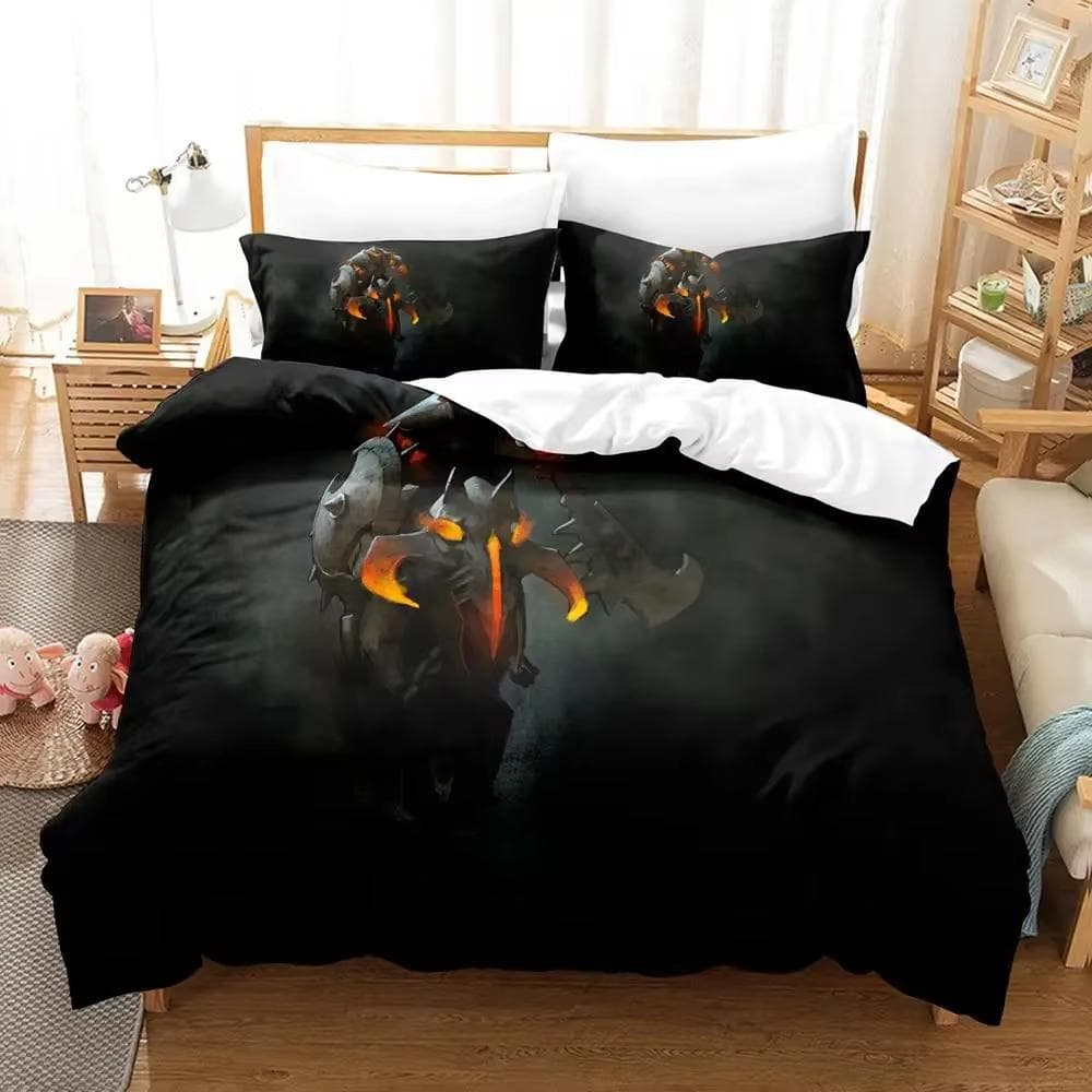 3d Print Game Dota 2 Bedding Set Single Double Queen King Size Duvet cover Anime Bedclothes for Adults Quilt Cover Pillowcase AU Double 180x210cm