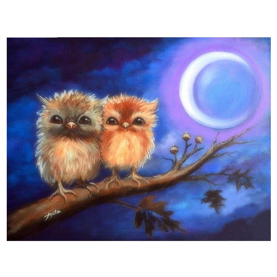 DIY 5D Diamond Painting Owl Protect You Diamond Cross Stitch Diamonds Embroidery 20X30CM