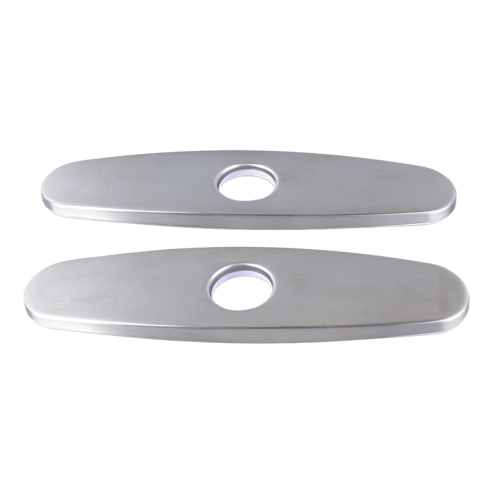 2PCS Hole Cover Deck Plate Pull Down Faucet Plate Stainless Steel Easy Maintenance Anti Leakage for