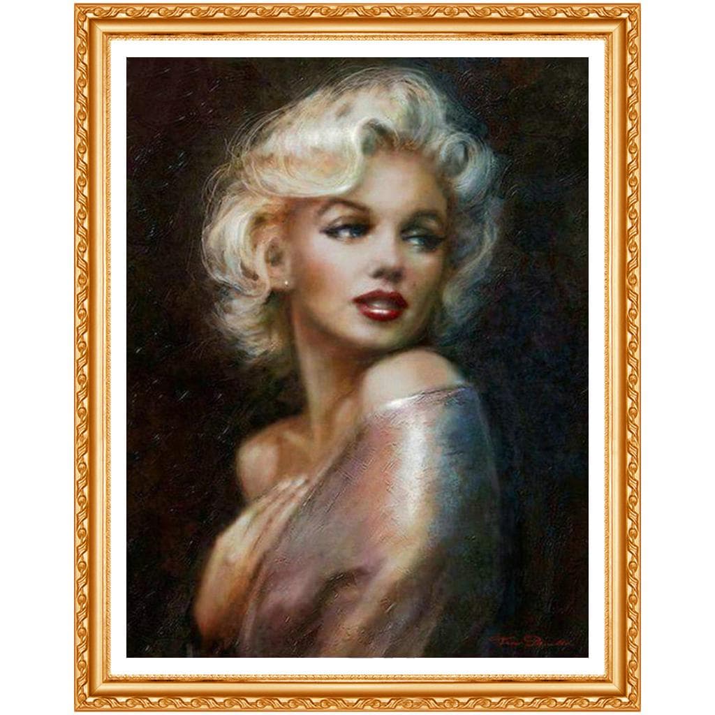 DIY Diamond Embroidery Marilyn Monroe 5D Diamond Painting Cross Stitch Full Round Rhineston 20X30CM