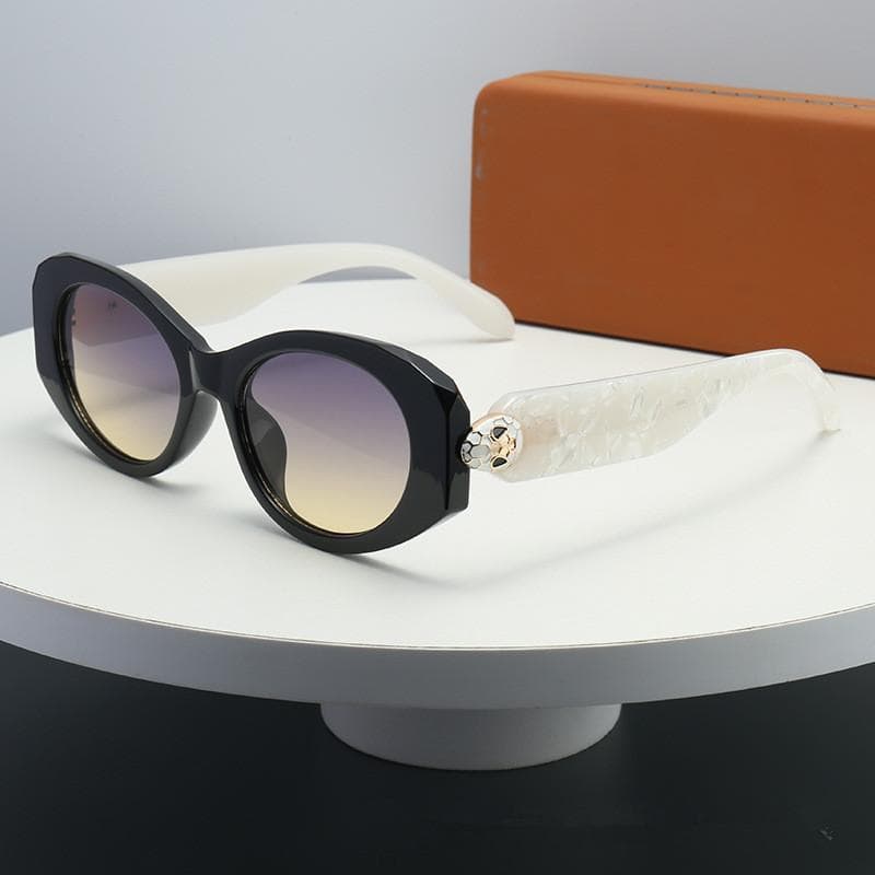 Luxury Vintage Cat Eye Sunglasses Snake Head Metal UV400 Unisex Beetle Brand Punk Shades for Women Men