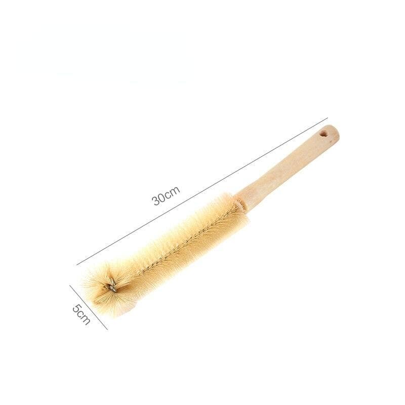 Glass Cup Cleaning Brush Wooden Cup Brush Drink Wineglass Bottle Glass Cleaner Brush Cup Scrubber Kitchen Cleaning Tool
