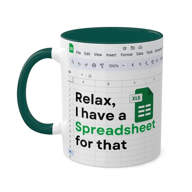 Excel Pattern Coffee Mug Ceramic Tea Cup Creative Table Coffee Cup Portable Water Mug Juice Milk Cup Office Home Funny Gift green