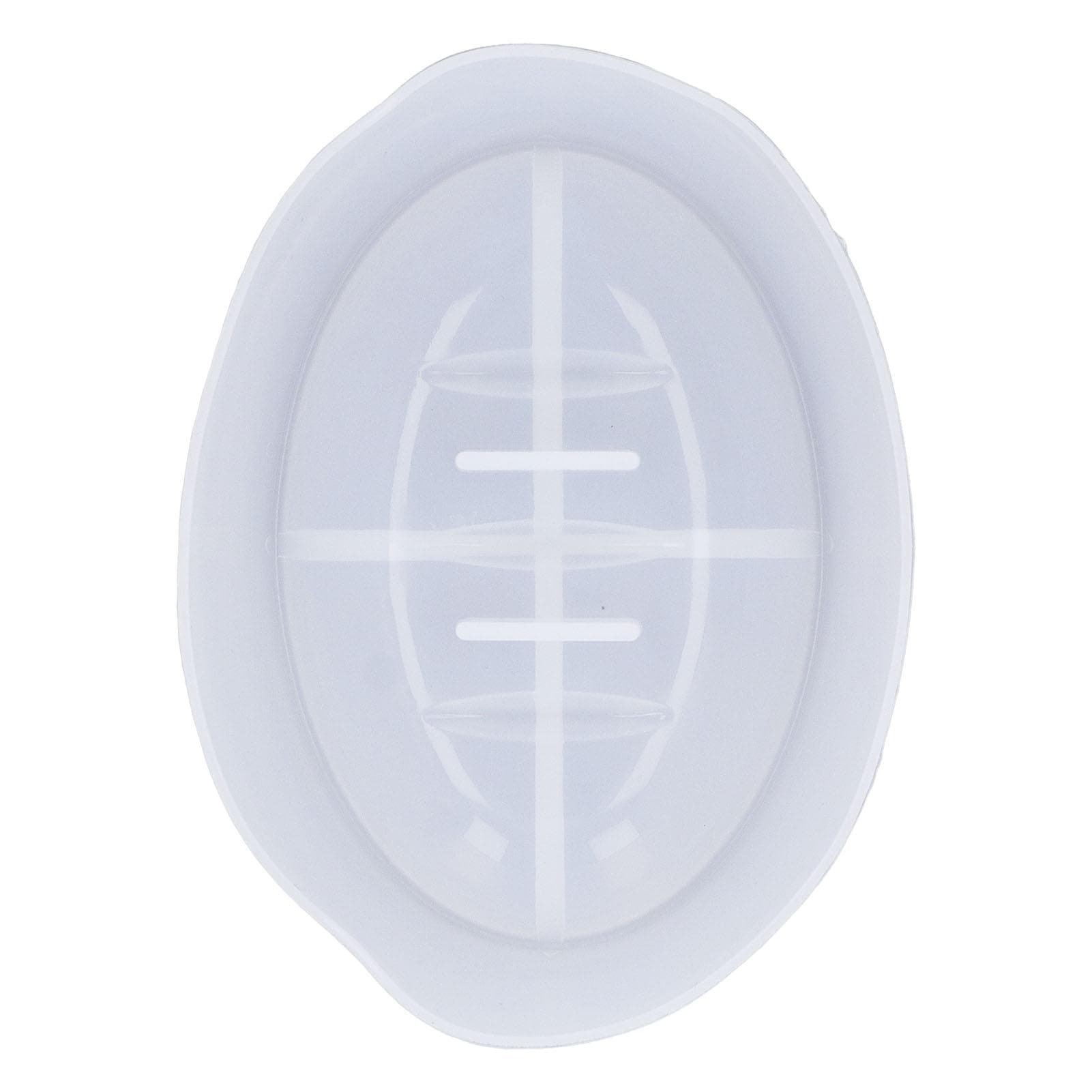 Soap Dish Mold DIY Making Oval Shape Silicone Mirror Leaky Drain Soap Box for Handicrafts Gift