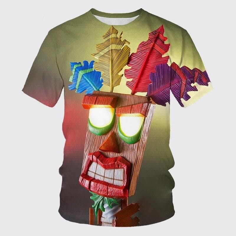 Crash Bandicoot 3D Printing Children's Summer Fashion Casual Game T-shirt Top Cartoon Kids Round Neck Short Sleeve T shirt XXXXL