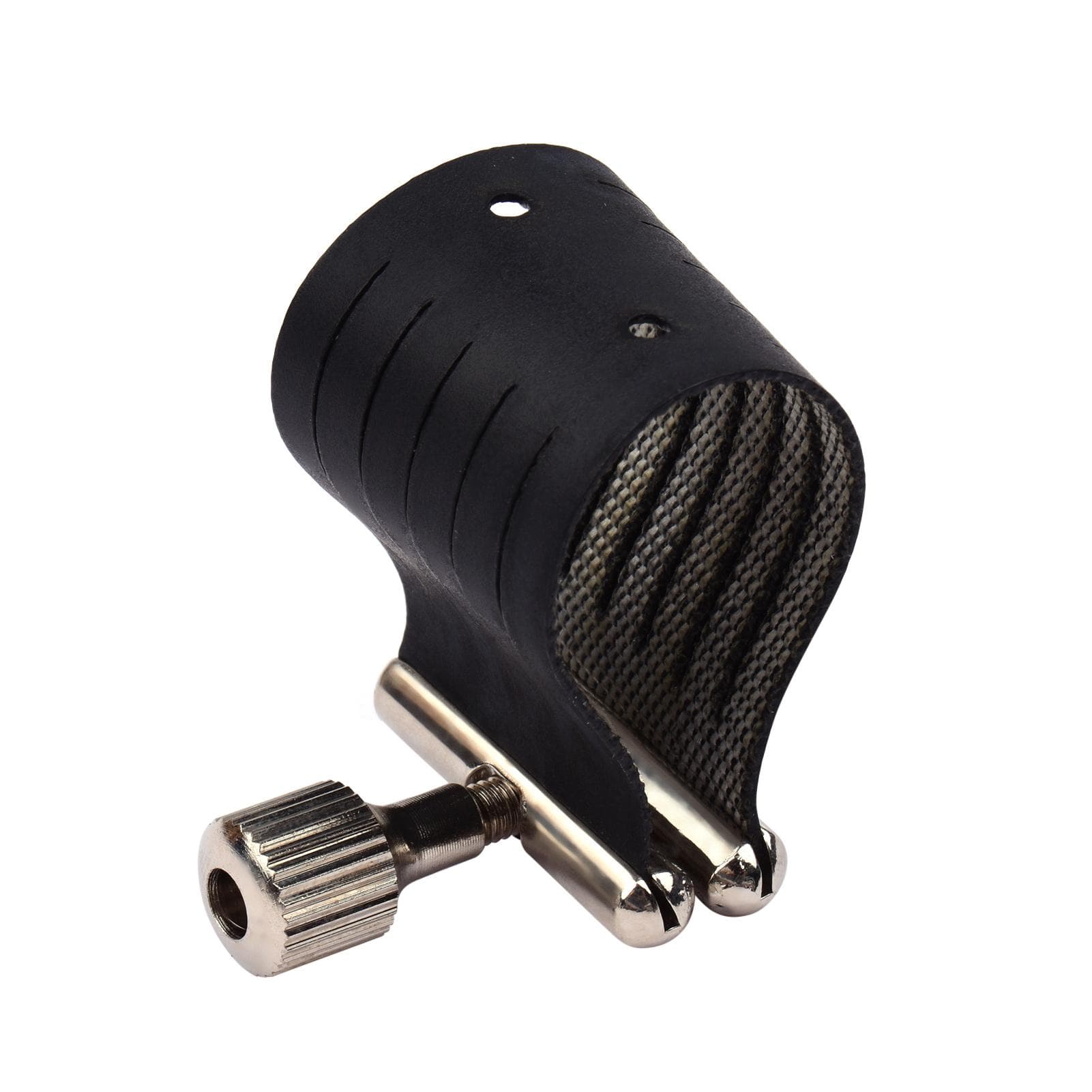 Muslady Saxophone Ligature Compact Durable Sax Ligature for Tenor Saxophone Bakelite Mouthpiece black