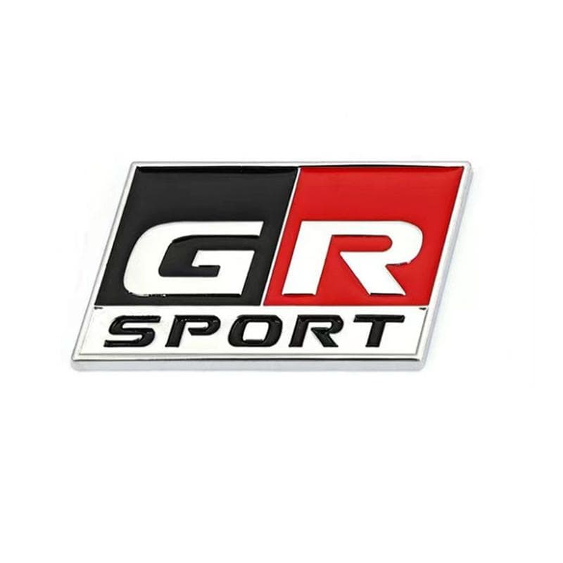 Car Sticker Logo 3D Metal Labeling Emblem Badge Decals for GR Sport C-HR RAV4 Avensis Prado Prius Auto Accessories silver