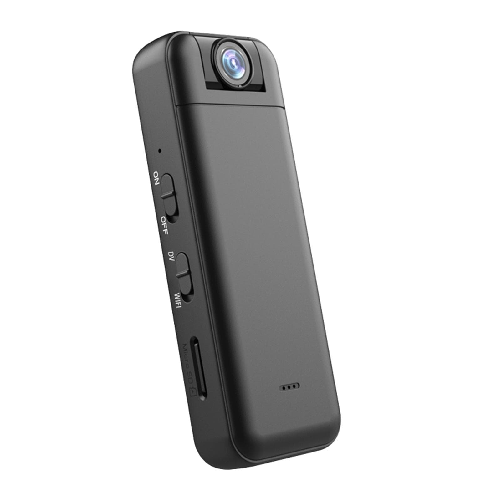 2K WiFi Body Camera with Audio and Video Recording Wearable Body Cam Mini Video Camera 180 degrees black