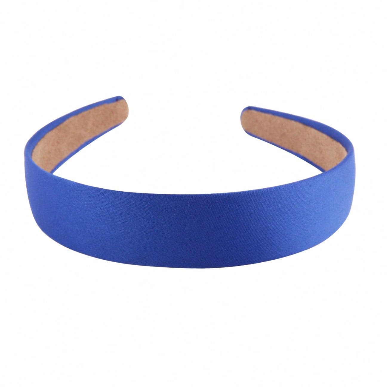 Macaron Bright Color Solid Flat 3cm Wide Headband, Wide Padded Headband, Head Piece, Hair Band, Hair Hoop blue
