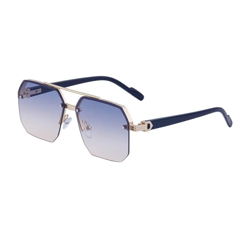 1PC high-end European American half frame sunglasses UV resistant unisex fashion eyewear trendy accessory